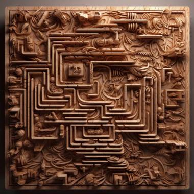 Patterns and decorations stl maze 4 3d model